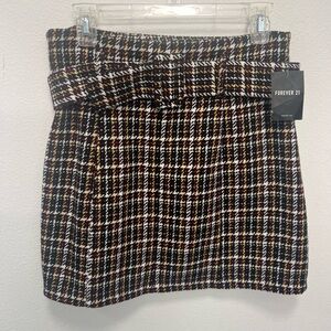 NWT |Forever 21 Plaid Tweed Mini Skirt | 90s Clueless Vibes